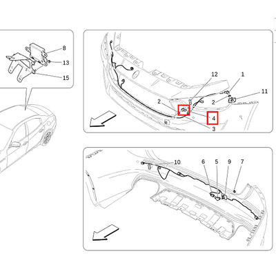 For Maserati Ghibli Quattroporte 2014-2020 PDC Parking Bumper Reverse Assist Sensor OEM 670005173 0263013822
