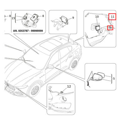 For Maserati Quattroporte Pdc Parking Aid Assist Sensor OEM 675000039