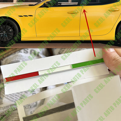For Maserati Quattroporte Ghibli Car Sticker Window Decoration B Pillar Car Decal Upgrade MC Special Style Italian Flag Logo