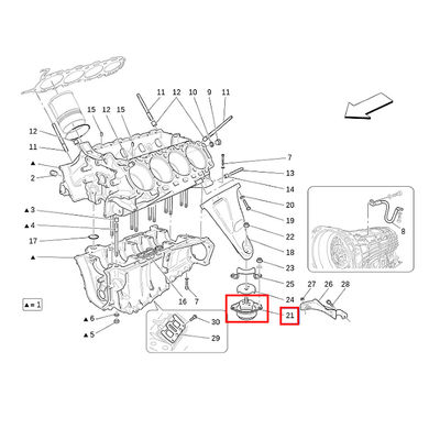For Maserati Quattroporte GranTurismo Cabrio M139 M145 For Ferrari California Engine Rubber Mounting Bracket OEM 226572 269817