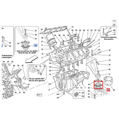 For Maserati Quattroporte GranTurismo Cabrio M139 M145 For Ferrari California Engine Rubber Mounting Bracket OEM 226572 269817
