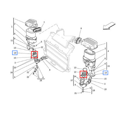 For Maserati M156 Ghibli Levante 3.0 Quattroporte 2014 Air Flow Meter MAF Sensor OEM 0280218281 243876 670002164
