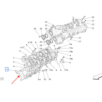 For Maserati Ghibli Levante Left And Right Cylinder Gaskets OEM 324016 324017