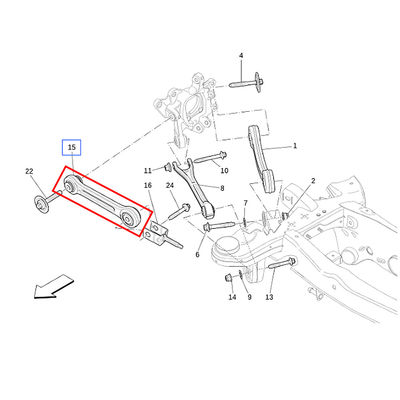 For Maserati Quattroporte M156 Ghibli 2017+ Rear Suspension Control Arm OEM 670035978