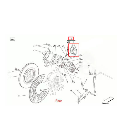 For Maserati Levante 3.0T Brake System Rear Brake Pad Set OEM 673004626 673012302