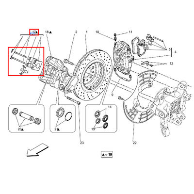 For Maserati Ghibli Rear Brake Pad Set OEM 673007248