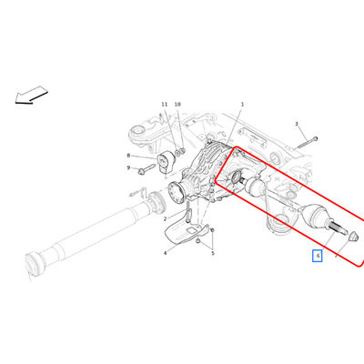 For Maserati Ghibli Quattroporte 3.0T 2014 Rear Left Drive Shaft Axle OEM 670104207