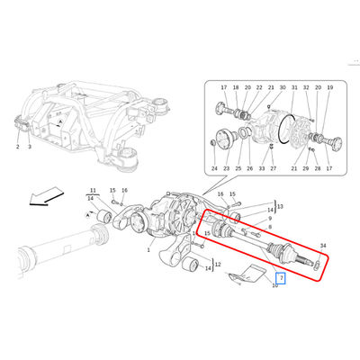For Maserati Quattroporte M139 2008-2012 Rear Left/Right Drive Shaft Axle OEM 270625