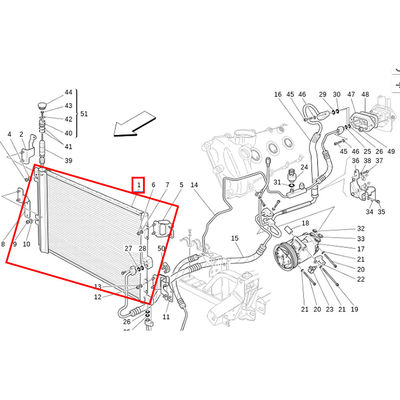 For Maserati 4.7 Granturismo Quatroporte GT Auto Engine Parts Condenser OEM 228388