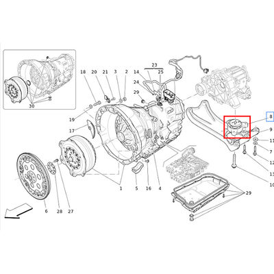 For Maserati Ghibli Levante Quattroporte 3.0 V6 4WD Transmission Mount OEM 670106865