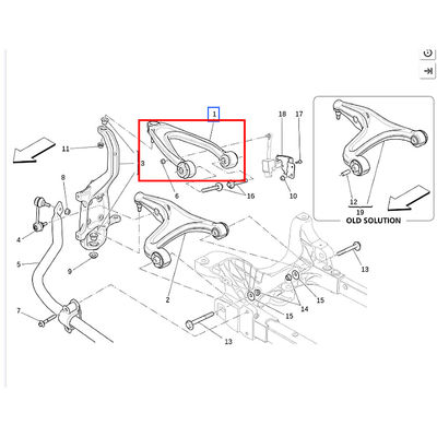 For Maserati Quattroporte Ghibli (2014-2017) Front Left Upper &amp; Lower Control Arms OEM 670004185 670107802
