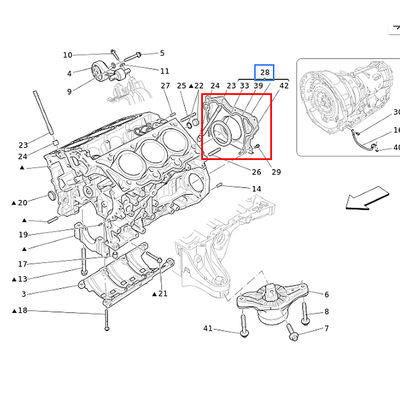 For Maserati Levante Quattroporte Ghibli 2018-2020 Engine Rear Plate OEM 335495