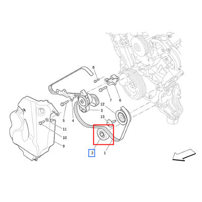 For Maserati Ghibli Levante Quattroporte V6 Diesel Cars Belt Overwheel Idler Tensioner OEM 46328756 68027603