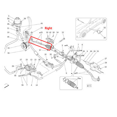 For Maserati Levante (2017) Right Outer &amp; Inner Tie Rod End OEM 673004615 670039794