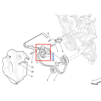 For Maserati Ghibli M157 Levante M161 Quattroporte M156 V6 Diesel Cars Engine Tensioner Belt Tensioner OEM 46330311 68148386AA