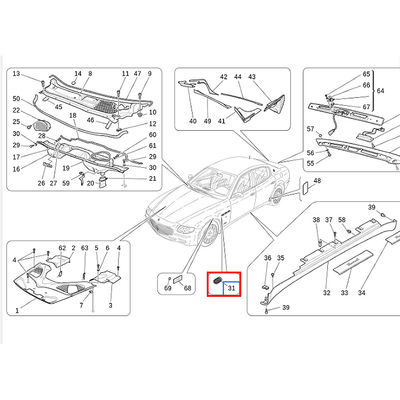 For Maserati Quattroporte M139 Left &amp; Right Air Inlet Air Outlet Ventilation Grille OEM 67570400 67570500