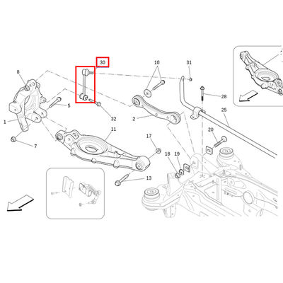 For Maserati Levante (2017+) 4pcs Left &amp; Right Front &amp; Rear Sway Bar Link OEM 670032003 670038692 670038693