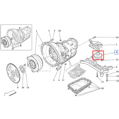 For Maserati Ghibli M157 Quatroporte M156 2wd Transmission Side Suspension Pad Wave Box Adhesive OEM 675000031