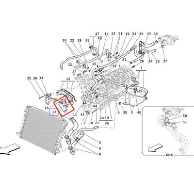 For Maserati Ghibli Levante Quattroporte Auto Parts Thermostat Assembly OEM 330424 323056