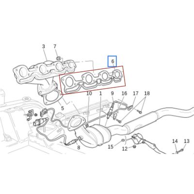 For Maserati Quattroporte M139 Granturismo GT GranCabrio 2007-2016 Exhaust Manifold Gasket OEM 235756