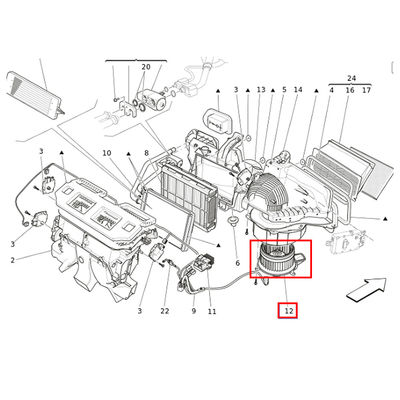 For Maserati Ghibli M157 Quattroporte M156 Front Blower Assembly Air Conditioning Blower OEM 673000088