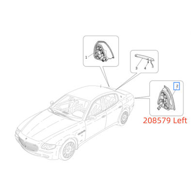 For Maserati Quattroporte 2009-2013 M139 Tail Light Rear Left &amp; Right Light OEM 208578 208579