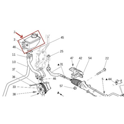 For Maserati Ghibli Quattroporte 2014-2017 M156 Power Steering Fluid Tank OEM 670004538