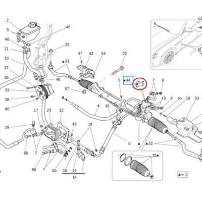 Per Maserati Ghibli Quattroporte And Levante Valvola solenoide di sterzo OEM 673001466