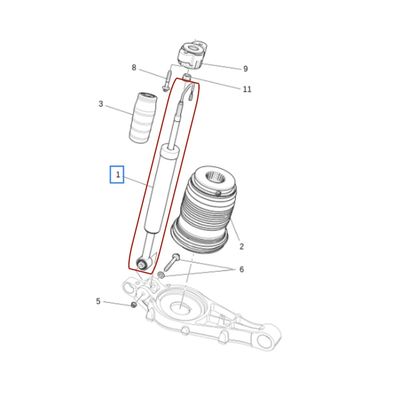 For Maserati Levante 2017-2022 M161 Rear LH &amp; RH Shock Absorbers Struts OEM 670037439 670159686