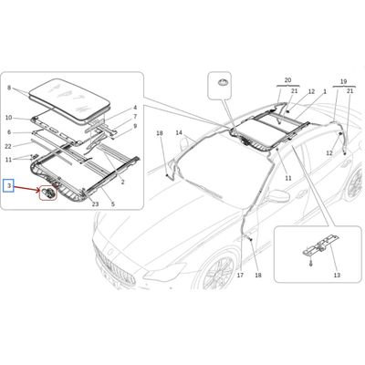 For Maserati Ghibli Quattroporte 2014-2021 M156 Sunroof Motor Sun Roof Motor OEM 673000063