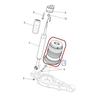 For Maserati Levante Rear Air Suspension Spring Bag OEM 670100715