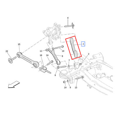 For Maserati Ghibli Quattroporte 2014+ Rear Control Arms OEM 670007251 670007252
