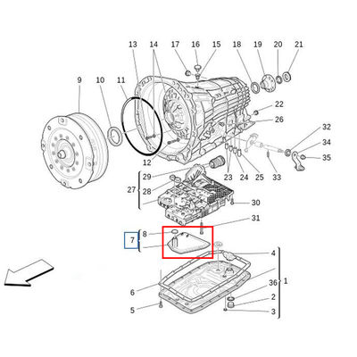 For Maserati GC GT Quattroporte 2pcs Complete Oil Filter &amp; Oil Sump Gasket OEM 227350 228048