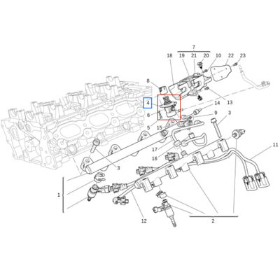 For Maserati Ghibli GranCabrio M156 3.0T V6 High Pressure Fuel Rail Pump OEM 336326 310147 329202