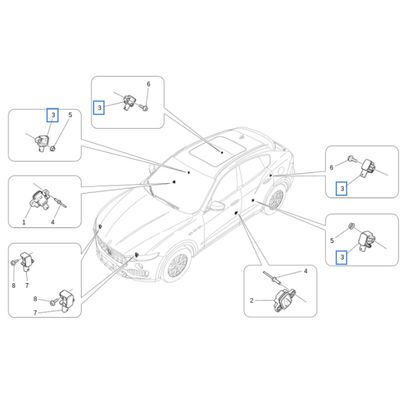 Για Maserati Ghibli M157 Levante Quattroporte M156 Αισθητήρες σύγκρουσης OEM 675000589