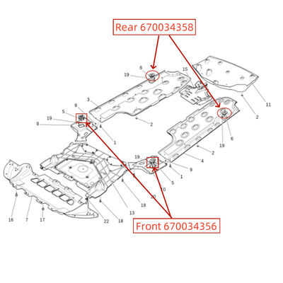 For Maserati Quattroporte Ghibli Levante Front Rear Jack Stand Pad Set OEM 670034356 670034358