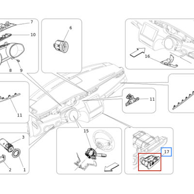 Για Maserati Ghibli M157 2017-2022 Κεντρική κονσόλα AUX USB Connect Μοντέλο Ενότητα OEM 670102009 670152831
