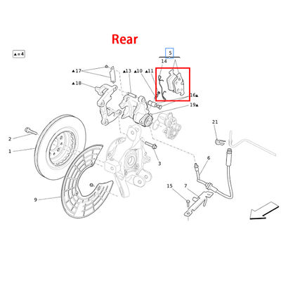 For Maserati Levante (2017+) Front &amp; Rear Brake Pads Set OEM 673004427 673004626 673011564 673012302