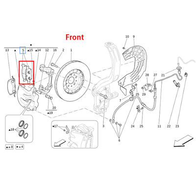For Maserati Levante (2017+) Front &amp; Rear Brake Pads Set OEM 673004427 673004626 673011564 673012302