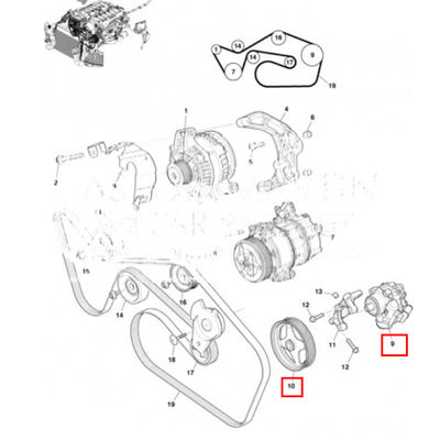 For Aston Martin Rapide Steering Power Pump With Pulley OEM AD433A696AA