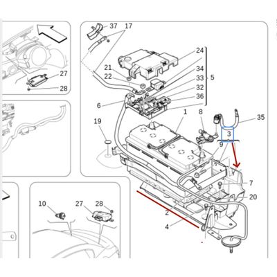 For Maserati Levante Ghibli 2014-2020 Battery Box Tray Holder Bracket Support OEM 675000297