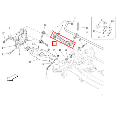 For Maserati Quattroporte M156 Ghibli M157 2013-2022 Rear Suspension Control Arm Kit OEM 670006273 670002808 670007252 670007251