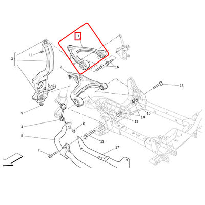 For Maserati Levante 2017-2020 Front Left &amp; Right Upper Control Arm OEM 670031994 670031995