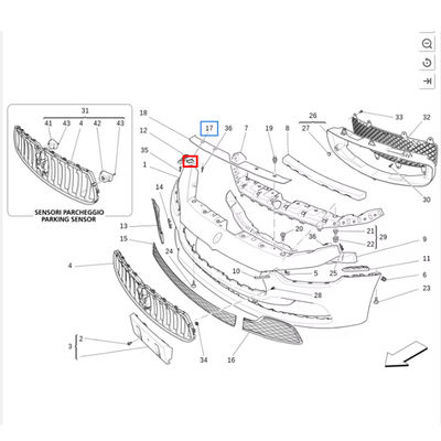 For Maserati Ghibli 2014-2016 Bracket Of Front Bumper Fitting Left And Right Side OEM 670004458 670004442