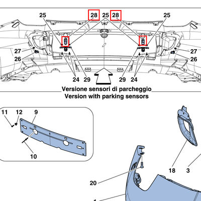 For Maserati Gran Turismo Ferrari Front Bumper Car Parktronic PDC Parking Sensor OEM 217832