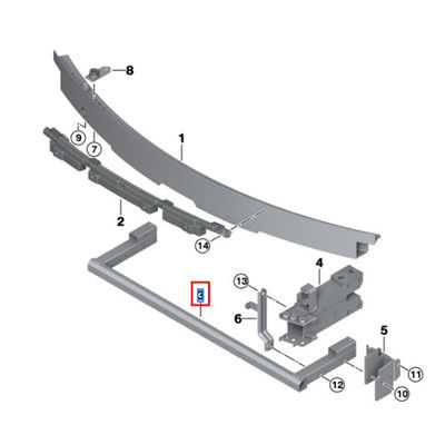 For Rolls-Royce Cullinan Phantom Front U-Shaped Anti-Collision Beam OEM 51117413214
