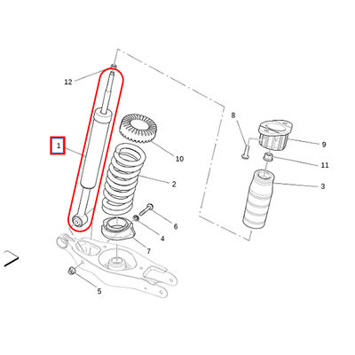 For Maserati Quattroporte 2WD M156 Ghibli 2014-2019 Rear Shock Absorber OEM 670102914 670101445 670008899