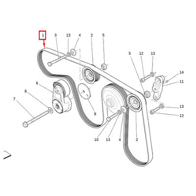 For Maserati Ghibli Levante Quattroporte Compressor Drive Belt OEM 243857
