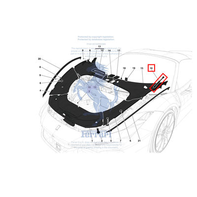 For Ferrari F8 Spider/F8 Tributo Front Hood Support Strut OEM 906428