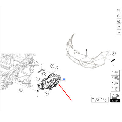 For Lamborghini Huracan LP580 LP610 LED Headlight Assembly 4T0941003G  4T0941004G